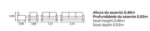 sofa ROTTERDAM 2 ou 3 Lugares