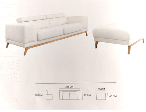 Sofá Bien être 3 lugares com o sem Banqueta