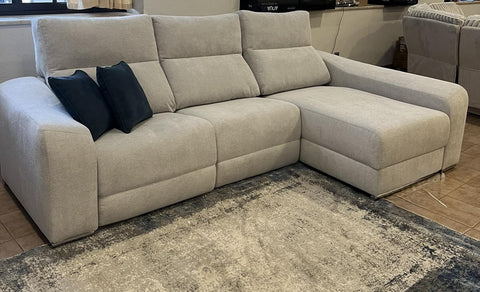 Sofá Duque chaise longue com 2 deslizantes / Em Opção 1 Relax eletrico